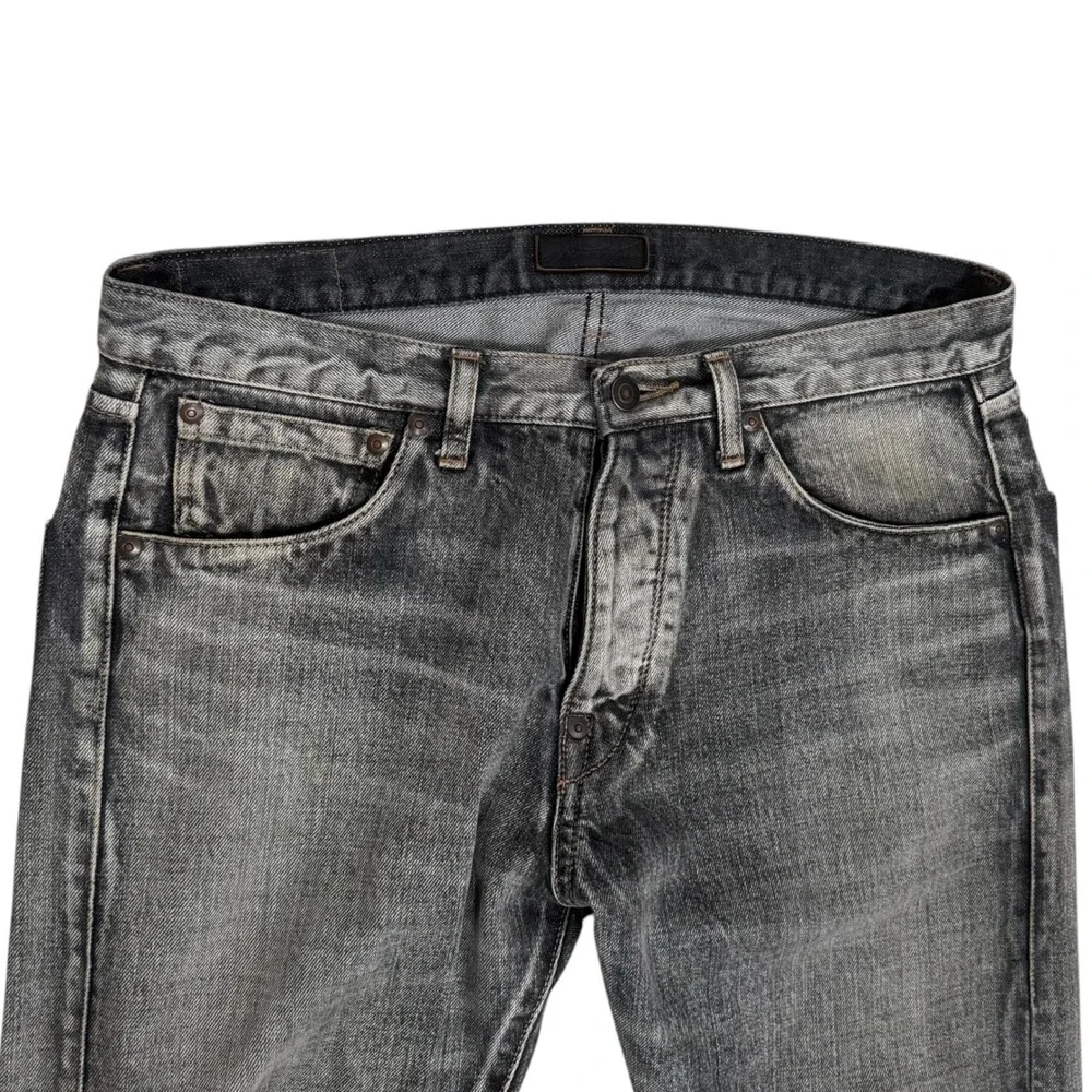 Madeworn Jeans Unisex Size 30 Wash Out Gray Distressed Japanese Denim Grunge